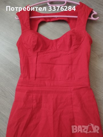 Елегантна червена рокля ASOS, снимка 6 - Рокли - 41584311