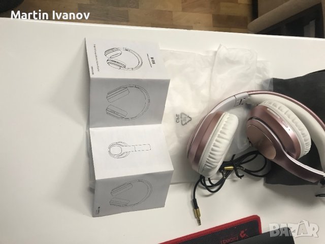 Розови слушалки с блутуд, снимка 3 - Безжични слушалки - 41289525