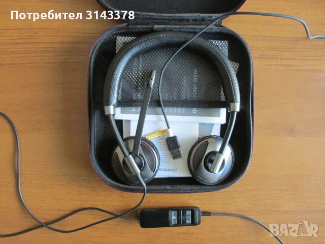 Bluetoth и кабелни Plantronics Blackwire слушалки с микрофон, снимка 1
