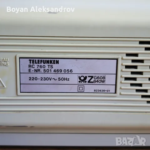 Ретро Стерео Радиокасетофон Telefunken RC 760 TS с Bass Booster – Немска Мощ, снимка 7 - Радиокасетофони, транзистори - 56068964