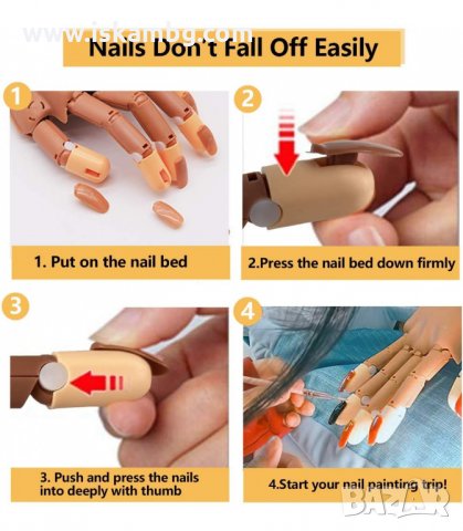 ИЗКУСТВЕНА РЪКА ЗА МАНИКЮР СЪС 100 БР. НОКТИ - код 3089, снимка 7 - Педикюр и маникюр - 33894922