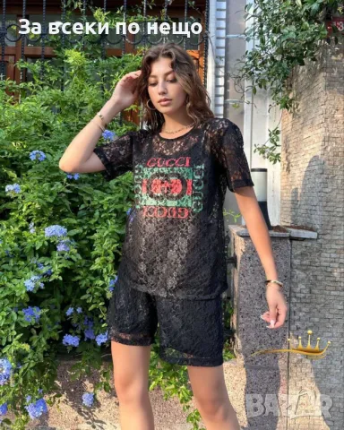 Gucci Дамски Летен Комплект 👚🩳Дамски Къс Екип Гучи - 2 Налични Цвята Код E145, снимка 10 - Комплекти - 50235064