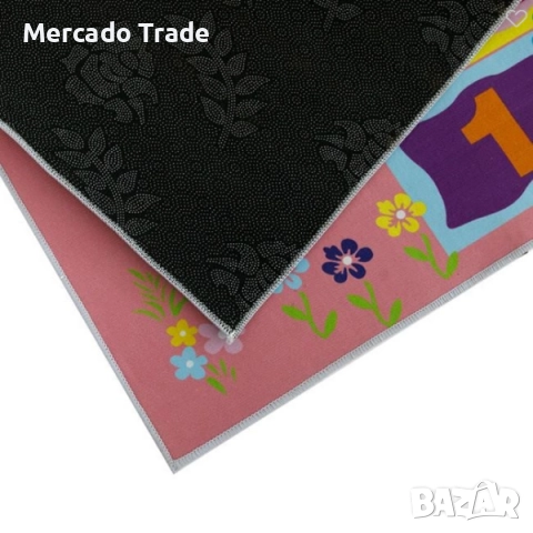 Декоративен правоъгълен килим Mercado Trade, За деца, Розов, снимка 2 - Мебели за детската стая - 52074651
