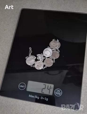 Уникална сребърна гривна 