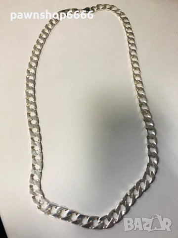 Сребърен синджир 925 проба  плетка CUBAN LINK, снимка 6 - Колиета, медальони, синджири - 40586456