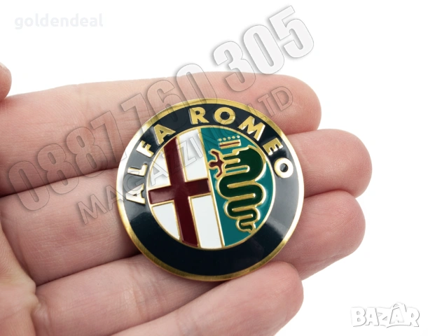 Емблема за Волана на Алфа Ромео 147 146 155 156 159 Брера ГТ ГТВ, снимка 3 - Аксесоари и консумативи - 53747572