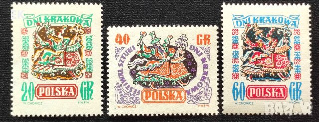 Полша, 1955 г. - пълна серия чисти марки, Краков, 4*1