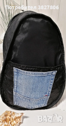 Ръчно изработена дънкова раница, снимка 6 - Раници - 51583911