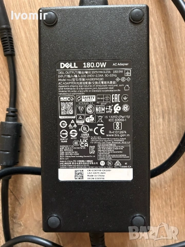 Оригинално зарядно за лаптоп DELL - 19.5V / 9.23A / 180W, снимка 2 - Лаптоп аксесоари - 53849906
