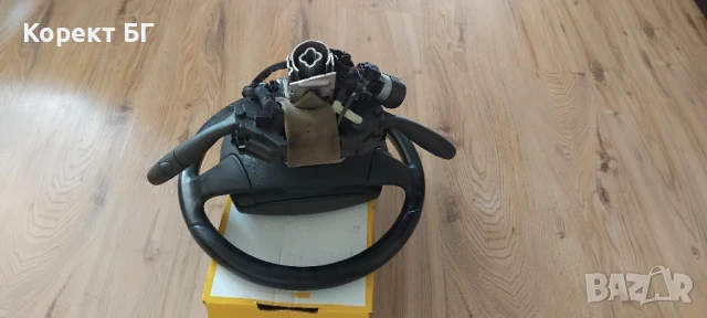 Мултифункционален волан с аербег airbag и лентов кабел + лост за мигачи/чистачки за Citroen C5, снимка 6 - Части - 51163333