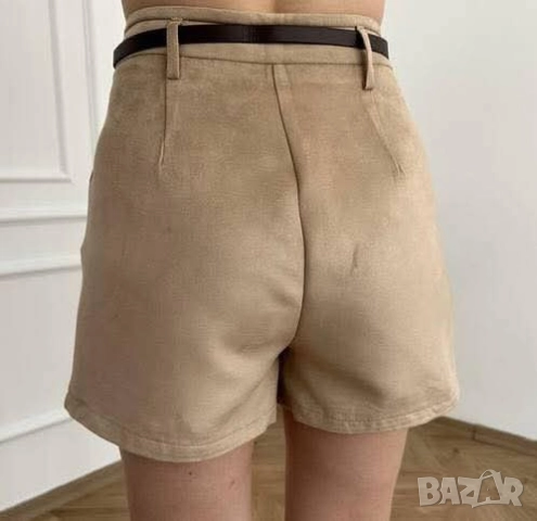 велурени бермуди с коланче , снимка 2 - Къси панталони и бермуди - 52059368