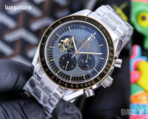 Мъжки часовник OMEGA Speedmaster Moonwatch Apolo 11 с кварцов механизъм, снимка 3 - Мъжки - 41892898