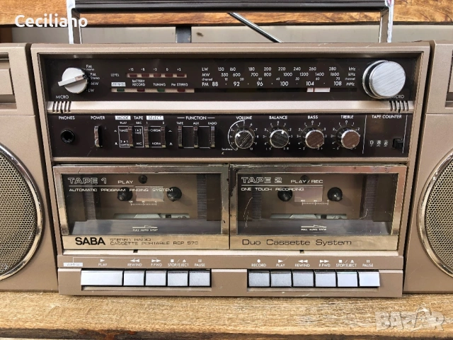 Радиокасетофон SABA RCP 570, снимка 4 - Радиокасетофони, транзистори - 53422200