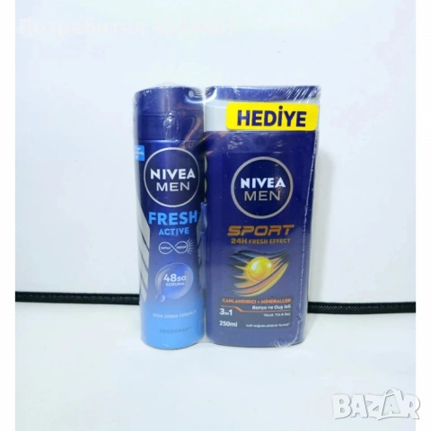 Комплект за мъже NIVEA MEN – Дезодорант 150 мл + Душ гел 250 мл, снимка 3 - Мъжка козметика - 53401907