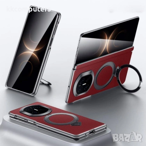 Кожен Калъф Huawei Mate X7 SULADA - MagSafe Магнитен, 360° Защита, Магнитен Държач, Вкл. Протектор (, снимка 3 - Калъфи, кейсове - 53149663