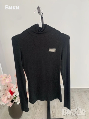 Alessa Алеса черно поло в размер S, снимка 3 - Блузи с дълъг ръкав и пуловери - 53018684