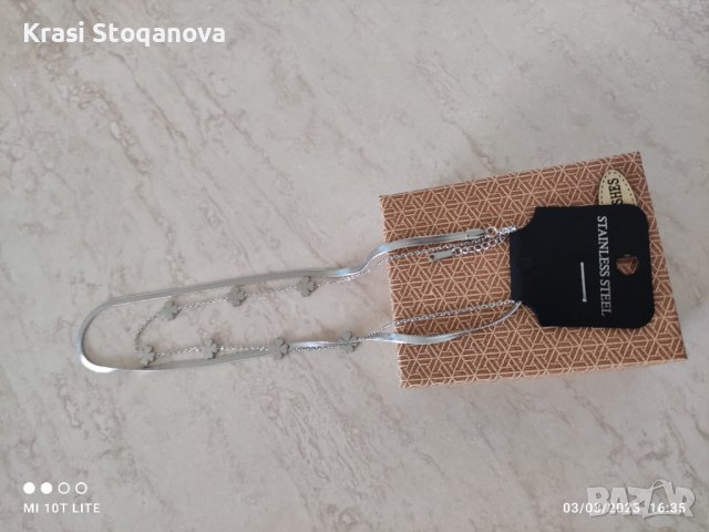 Двойно Бижу с Аксесоари - Неръждаема СТОМАНА / Made in Italy , снимка 2 - Бижутерийни комплекти - 39876639