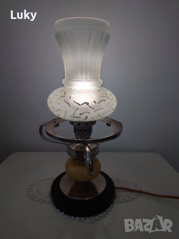 Продавам красива,старинна,настолна(нощна),лампа., снимка 2 - Антикварни и старинни предмети - 41794365