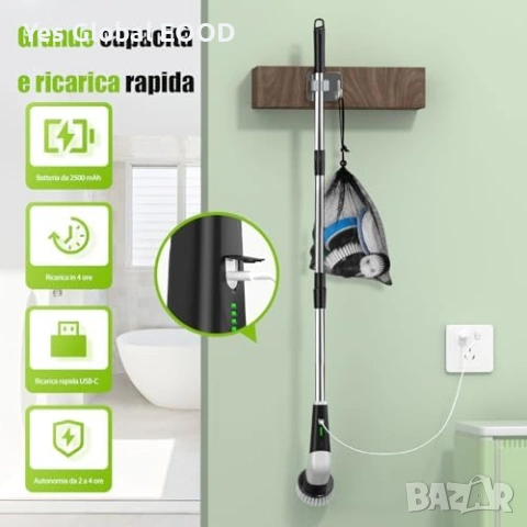 YKYI електрическа ротационна четка с 8 накрайника, снимка 7 - Други инструменти - 53243787