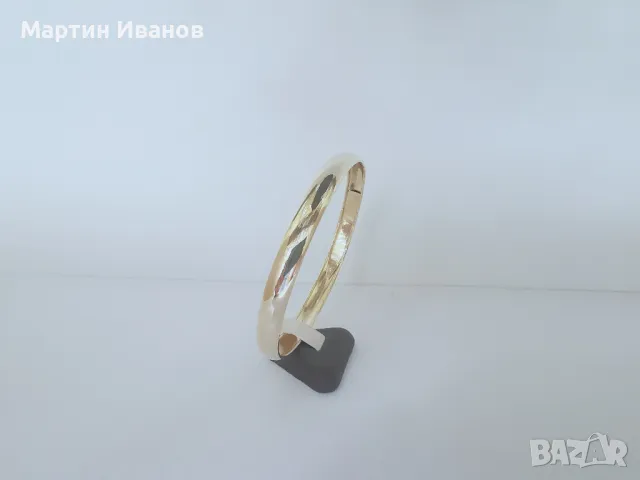 Златна гривна елипса класическа , снимка 4 - Гривни - 49578574