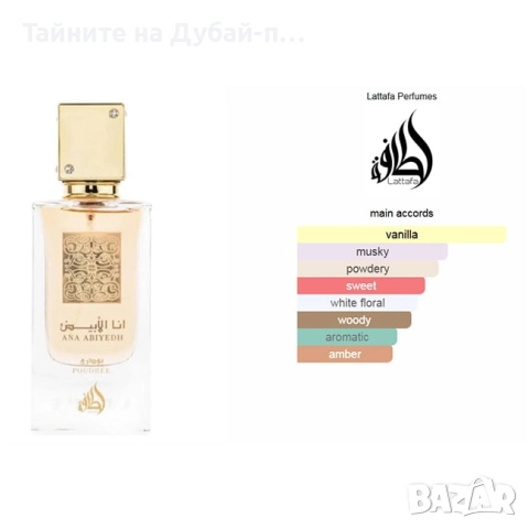 Дамски парфюм Lattafa Ana Abiyedh Poudree EDP 60 ml, снимка 3 - Дамски парфюми - 52569524