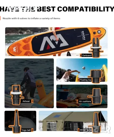 20PSI SUP въздушна помпа, интелигентна, акумулаторна батерия, с високо налягане, автоматично изключв, снимка 3 - Водни спортове - 48934504