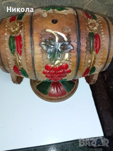 Буре-дърворезбовано-3л. с въртяща се поставка, снимка 3 - Специализирана литература - 48088407