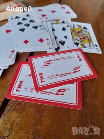 Стари карти за игра TWA, снимка 6 - Други ценни предмети - 42552171