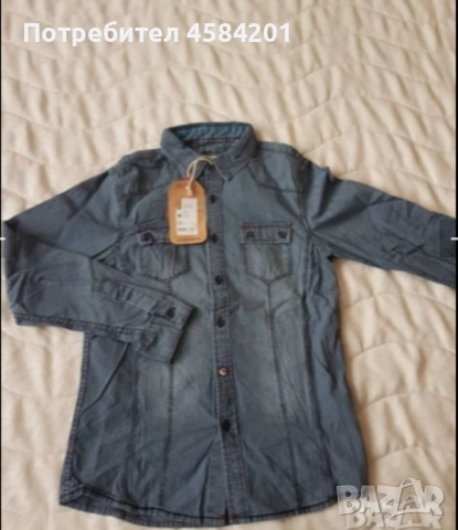 Детски суитшърт DKNY и НОВА дънкова риза, за 12 г.момче, снимка 2 - Детски анцузи и суичери - 51601015