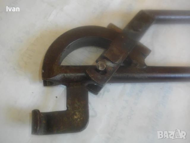 13-15мм масивен ръчен ТРЪБОГИБ немски за огъване на метални тръби старо качество отличен 52см/2,0кг, снимка 7 - Други инструменти - 51311169