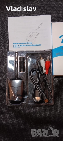 2 в 1 Bluetooth предавател-приемник, безжичен Bluetooth 5.3 адаптер, снимка 2 - Други - 52379807