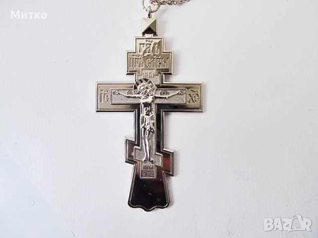 НОВ Свещенически, попски бронзов нагръден кръст 2, снимка 9 - Антикварни и старинни предмети - 51817856