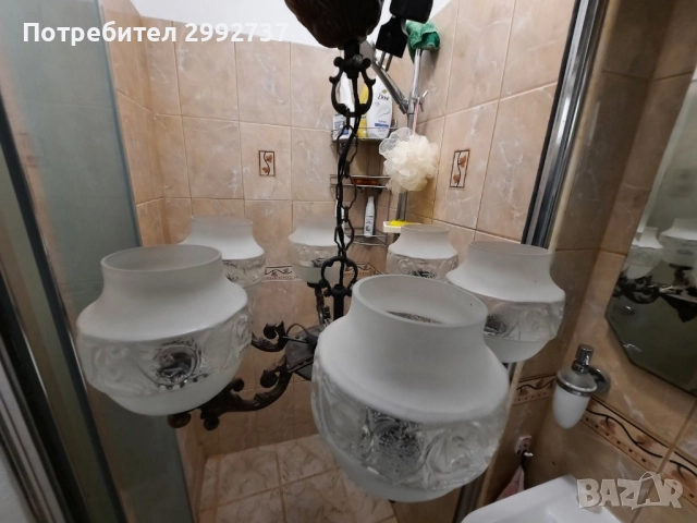 Продавам полилей от ковано желязо, снимка 2 - Полилеи - 52344096