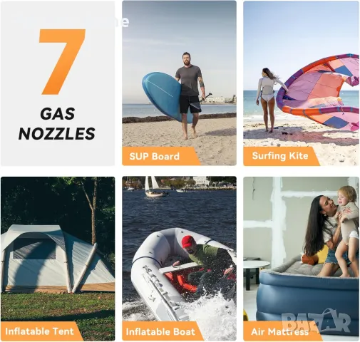 dwndpump Акумулаторна, двустепенна ,електрическа SUP помпа, снимка 7 - Друга електроника - 50218687