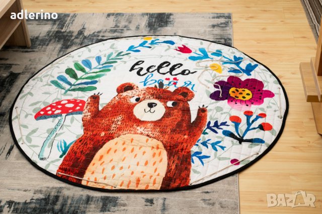 Подложка за игра за деца и бебета, мотив Мече, 144см, снимка 4 - Спално бельо и завивки - 34165421