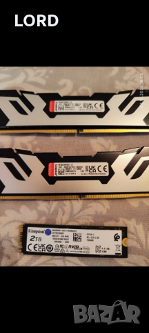 Рам памет 32GB DDR5 6000 Kingston Renegade + SSD 2TB NVME Kingston Renegade - Гаранция , снимка 3 - RAM памет - 52674139