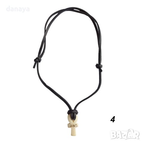 3321 Мъжко кожено колие с висулка, различни модели, снимка 3 - Колиета, медальони, синджири - 41288295