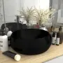vidaXL Луксозна кръгла мивка, матово черна, 40x15 см, керамика（SKU: 147008）, снимка 2