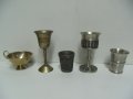 № 6968 лот - 5 броя стари метални чашки - различни видове , снимка 1 - Други ценни предмети - 40594309