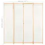 vidaXL Параван за стая, 4 панела, кремав, 160x170x4 cм, текстил, снимка 7