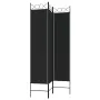 vidaXL Параван за стая, 3 панела, черен, 120x200 см, плат, снимка 5