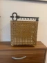 Красив метален  кош* златист цвят* за декорация*Кашпа, снимка 1