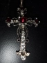 Стар италиански сребърен кръст с рубини  РАЗПРОДАЖБА, снимка 8