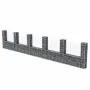 vidaXL Габион кошница, U-форма, поцинкована стомана, 570x20x100 cм, снимка 3