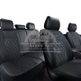 Тапицерия за автомобил от еко кожа, 5 части Черно, снимка 1