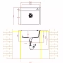 Кухненска мивка Einbauspule Granit Waltz 56Fe 65029 Гранитна кухненска мивка Композитна мивка с прел, снимка 4