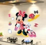 Мини Маус Minnie Mouse с чанта самозалепващ стикер лепенка стена мебел прозорец детска стая детски, снимка 2