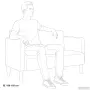 vidaXL Диван с мека мебел, син, 109 см, велурена тъкан, снимка 9
