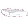 vidaXL Рамка за легло бяла 160x200 см изкуствена кожа, снимка 9