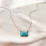 Колие „Turquoise Crackle“ 98, снимка 1 - Колиета, медальони, синджири - 29462269